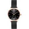 Alfred Sung Serenity Mesh Strap Watch, 33mm In Black
