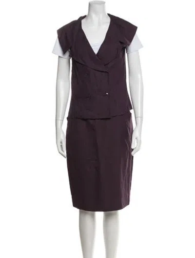 Pre-owned Alfred Sung Skirt Set In Purple