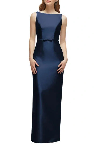 Alfred Sung Sleeveless Satin Twill Column Gown