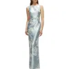 Alfred Sung Sleeveless Satin Twill Column Gown