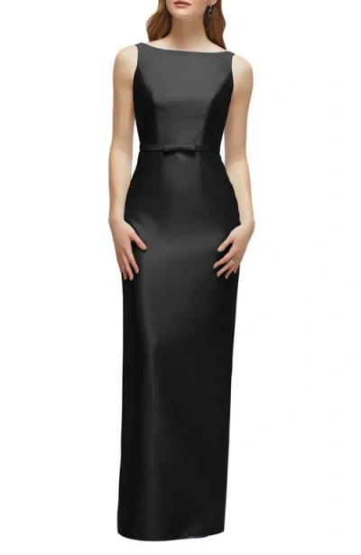 Alfred Sung Sleeveless Satin Twill Column Gown