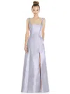 Alfred Sung Sleeveless Square-neck Princess Line Gown With Pockets