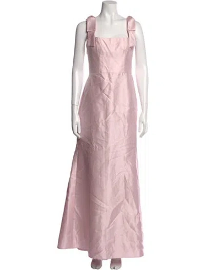 Pre-owned Alfred Sung Square Neckline Long Dress W/ Tags In Pink