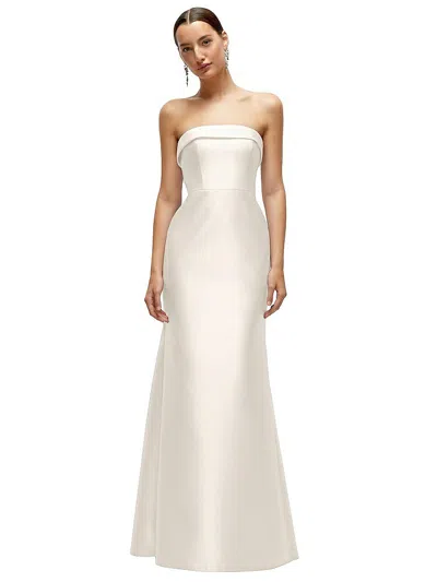 Alfred Sung Strapless Cuff Neckline Satin Trumpet Gown