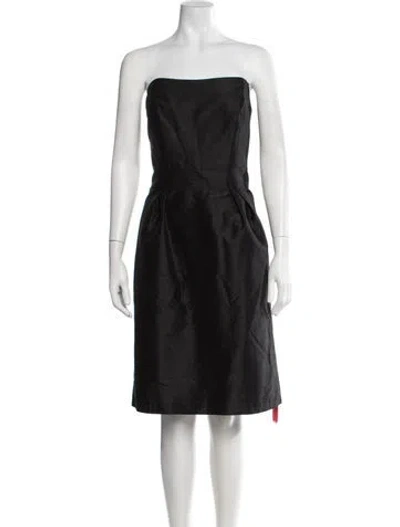 Pre-owned Alfred Sung Strapless Knee-length Dress W/ Tags In Black