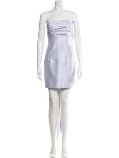 Pre-owned Alfred Sung Strapless Mini Dress In Blue
