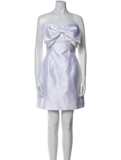 Pre-owned Alfred Sung Strapless Mini Dress In Gray