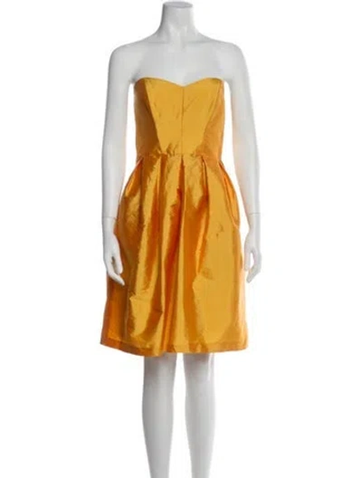Pre-owned Alfred Sung Strapless Mini Dress In Multi