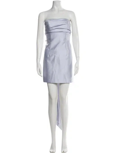 Pre-owned Alfred Sung Strapless Mini Dress In Neutral