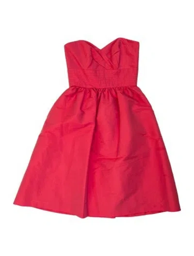 Pre-owned Alfred Sung Strapless Mini Dress In Orange