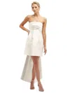 Alfred Sung Oversize Bow Back Strapless Minidress