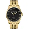 Alfred Sung Tempus Stainless Steel Bracelet Watch, 42mm In Gold Bracelet Black Dial
