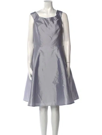 Pre-owned Alfred Sung Tie-dye Print Knee-length Dress In Gray