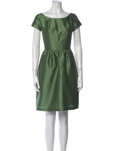 Pre-owned Alfred Sung Vintage Mini Dress In Green