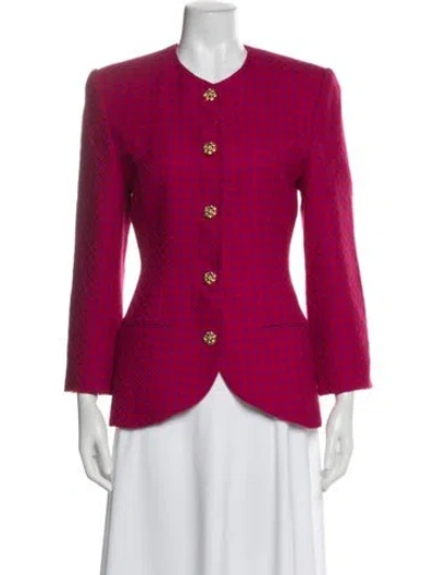 Pre-owned Alfred Sung Wool Evening Jacket In Pink