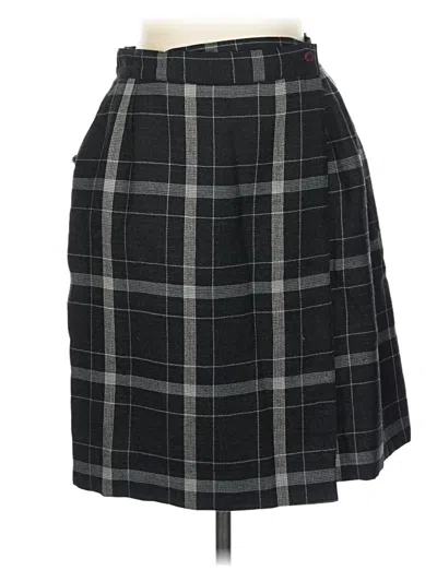 Pre-owned Alfred Sung Wool Skirt In Black