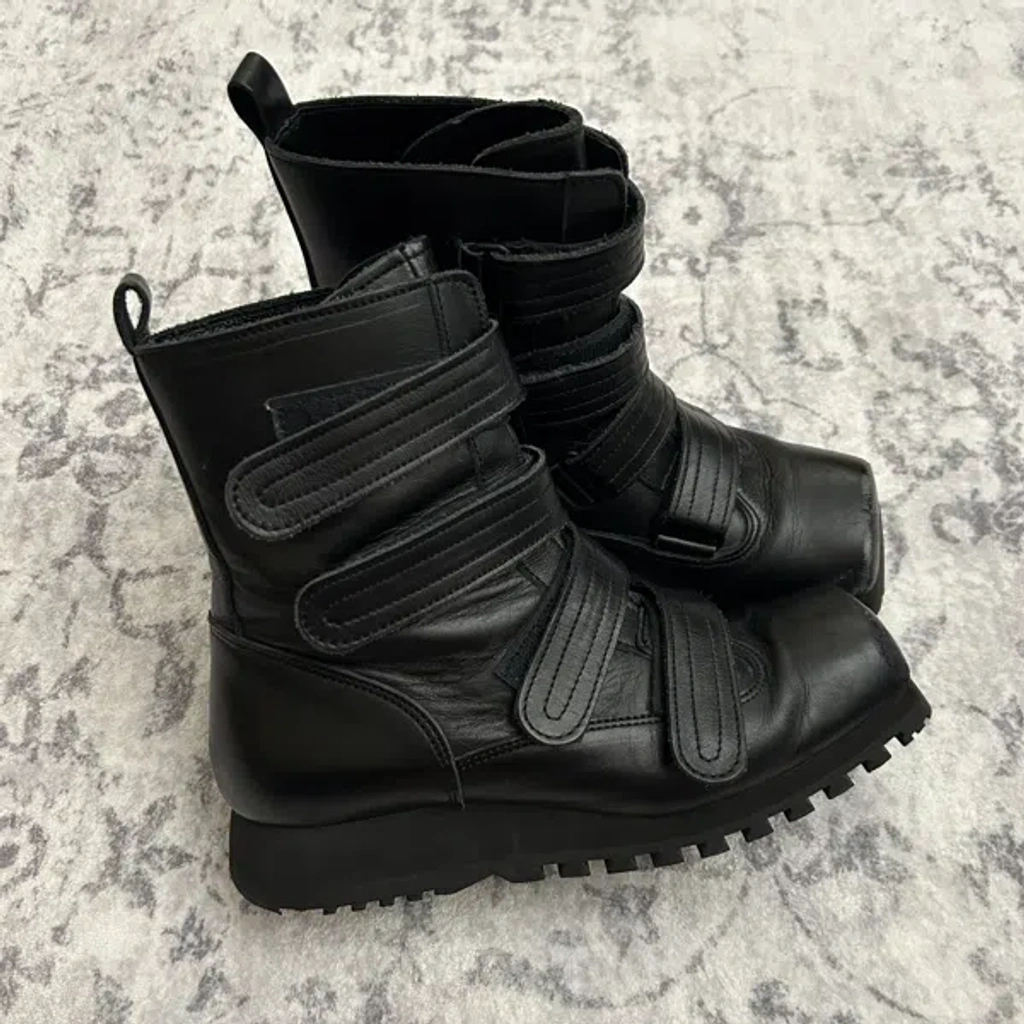 Pre-owned Alfredo Bannister X Guidi Koji Kuga Shark Boots In Black