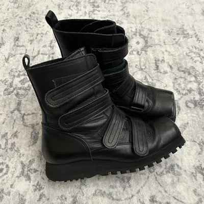 Pre-owned Alfredo Bannister X Guidi Koji Kuga Shark Boots In Black