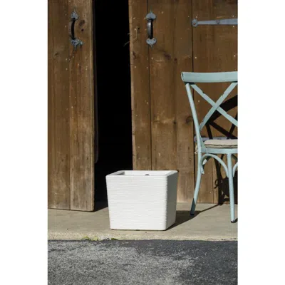 Alfresco Home Square Planter, White