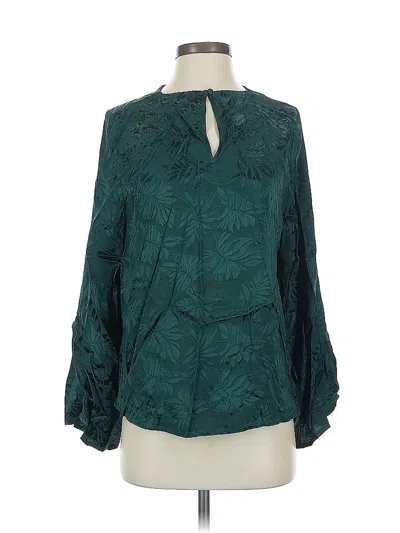 Pre-owned Algo Bonito Long Sleeve Blouse In Blue