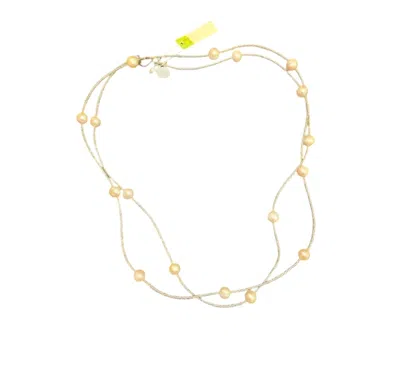 Ali & Bird Jewelry Pearl On Silver Necklace In Blush In Gold