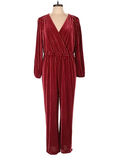 Pre-owned Ali & Jay Jumpsuit In Burgundy