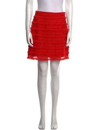 Pre-owned Ali & Jay Lace Mini Skirt In Orange