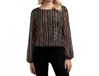 Ali & Jay She's A Bad Mama Jama Blouse In Sequin In Multi