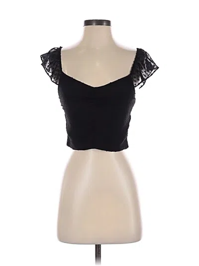 Pre-owned Ali & Jay Short Sleeve Top Black Sweetheart Neckline Tops