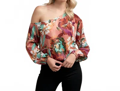 Ali & Jay Sorry I'm A Lady Top In Floral In Purple