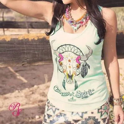 Ali Dee Wholesale Outlaw Spirit Tank Top In Mint In Green