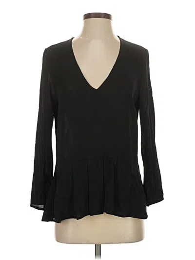 Pre-owned Ali Golden 3/4 Sleeve Top Black V Neck Tops