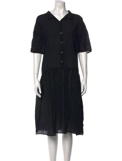 Pre-owned Ali Golden Midi Length Dress In Black