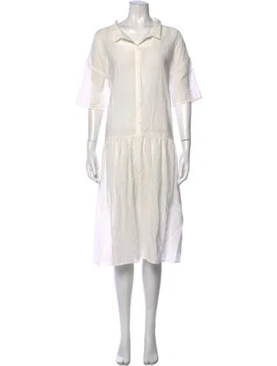 Pre-owned Ali Golden Midi Length Dress In Neutrals