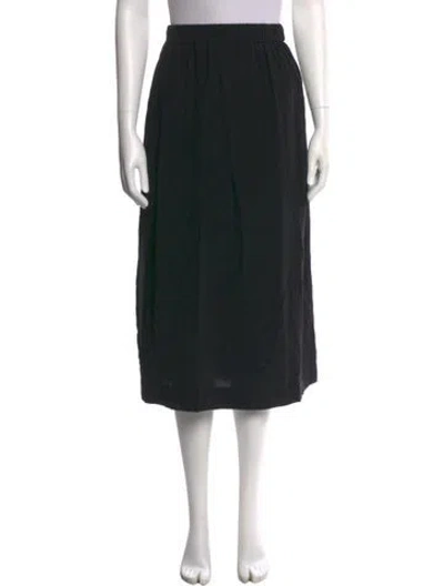 Pre-owned Ali Golden Midi Length Skirt In Black