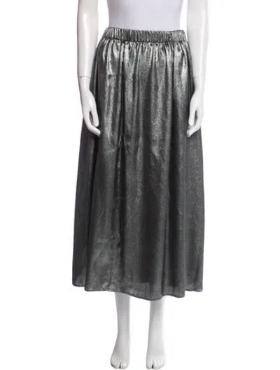 Pre-owned Ali Golden Midi Length Skirt In Gray