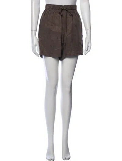 Pre-owned Ali Golden Mini Shorts In Brown