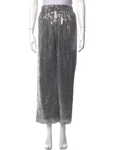 Pre-owned Ali Golden Patterned Wide Leg Pants In Grey