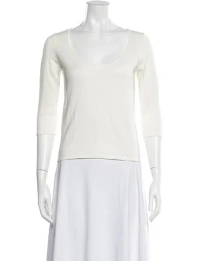 Pre-owned Ali Golden Scoop Neck Sweater In Neutrals
