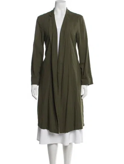 Pre-owned Ali Golden Silk Coat In Green