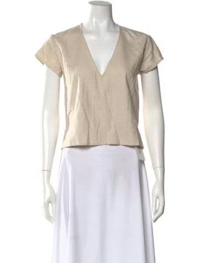 Pre-owned Ali Golden Silk V-neck T-shirt In Neutral