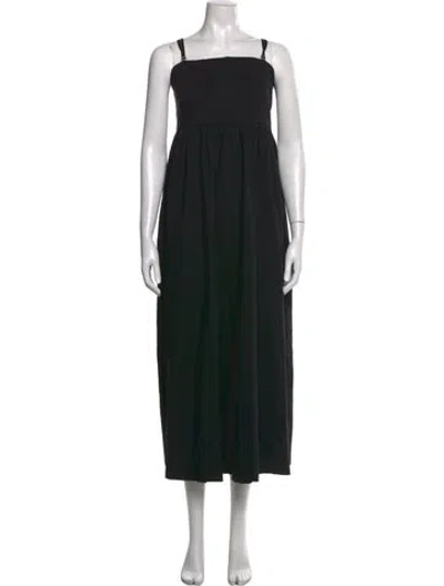 Pre-owned Ali Golden Square Neckline Jumpsuit In Black