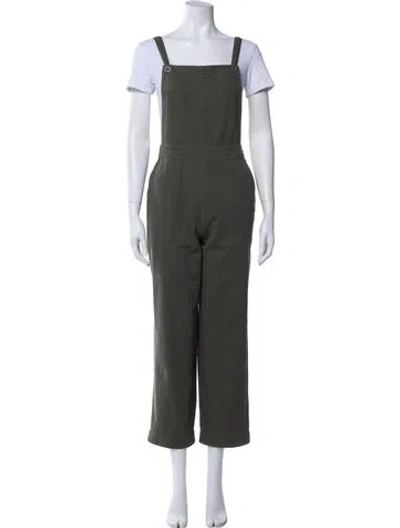 Pre-owned Ali Golden Square Neckline Jumpsuit In Gray