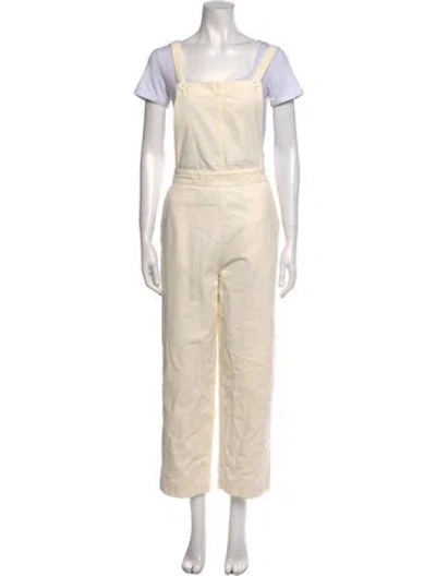 Pre-owned Ali Golden Square Neckline Jumpsuit In Neutral