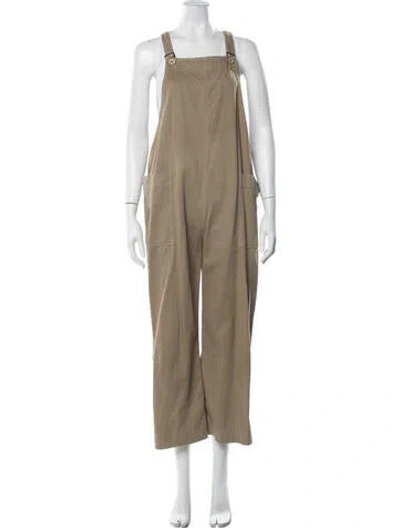 Pre-owned Ali Golden Square Neckline Overalls In Neutrals