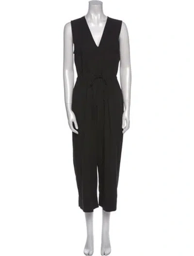 Pre-owned Ali Golden V-neck Jumpsuit In Black