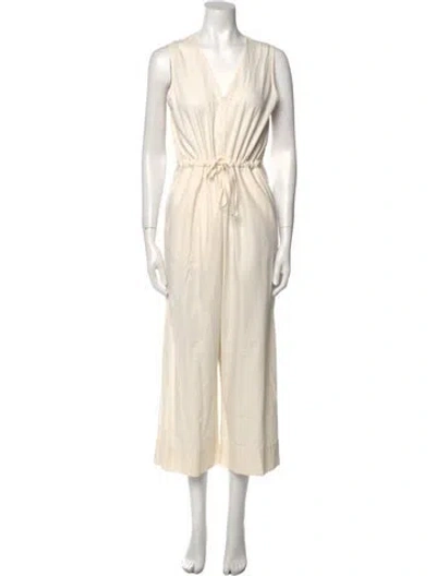 Pre-owned Ali Golden V-neck Jumpsuit In Neutral