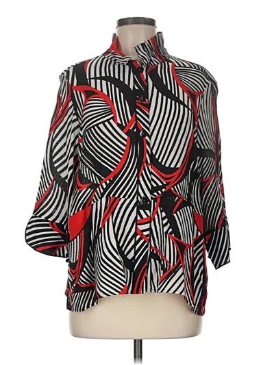 Pre-owned Ali Miles 3/4 Sleeve Blouse In Red