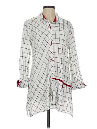 Pre-owned Ali Miles 3/4 Sleeve Blouse In White