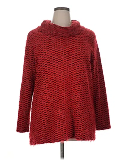 Pre-owned Ali Miles Pullover Sweater In Red